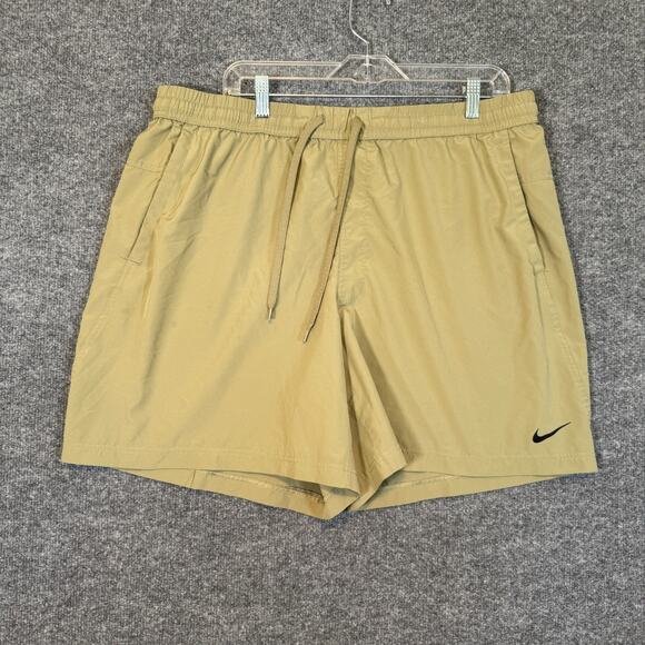 Nike Swim Trunks Mens 2XL XXL Green Board Shorts Swim Surf Swoosh Lightweight - Picture 2 of 7